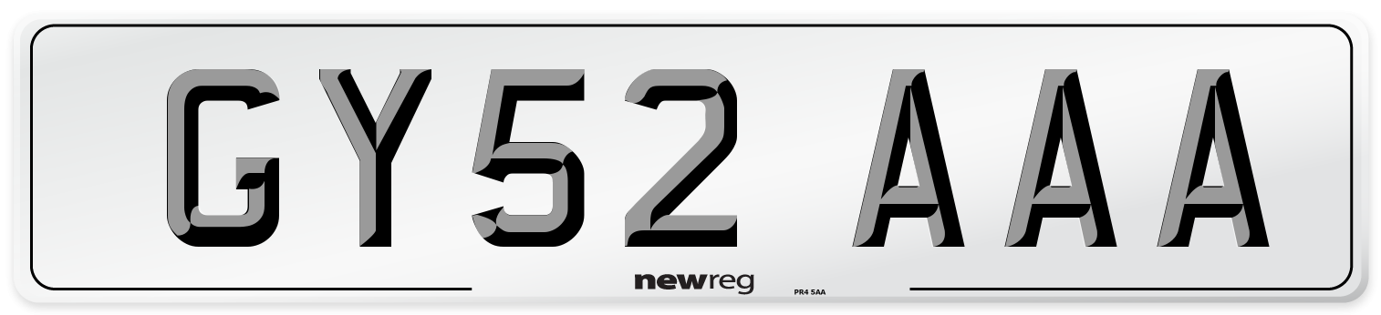 GY52 AAA Number Plate from New Reg